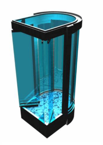 Ocean Front Condos Elevator Cab 3D Rendering